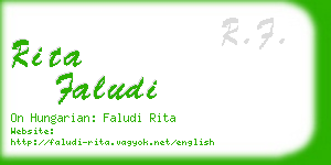 rita faludi business card